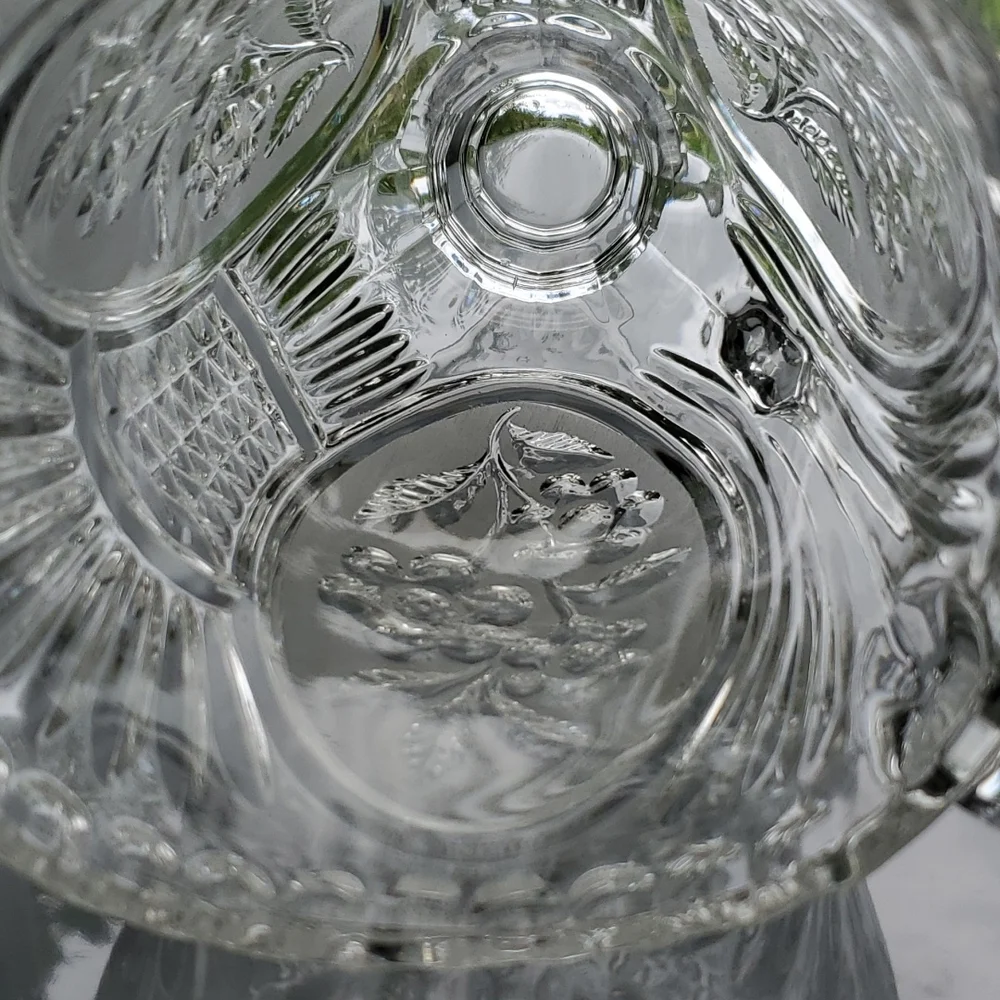 Vntg Lead Crystal 40oz Floral Pitcher by Kristal Zajecar made in Yugoslavia - Picture 10 of 16